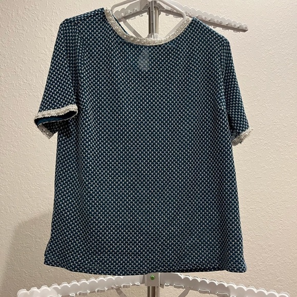 Elle Green & Silver Textured Blouse‎ NEW - Picture 2 of 15